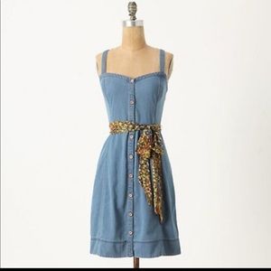 Anthropologie rise and shine denim dress 🌤